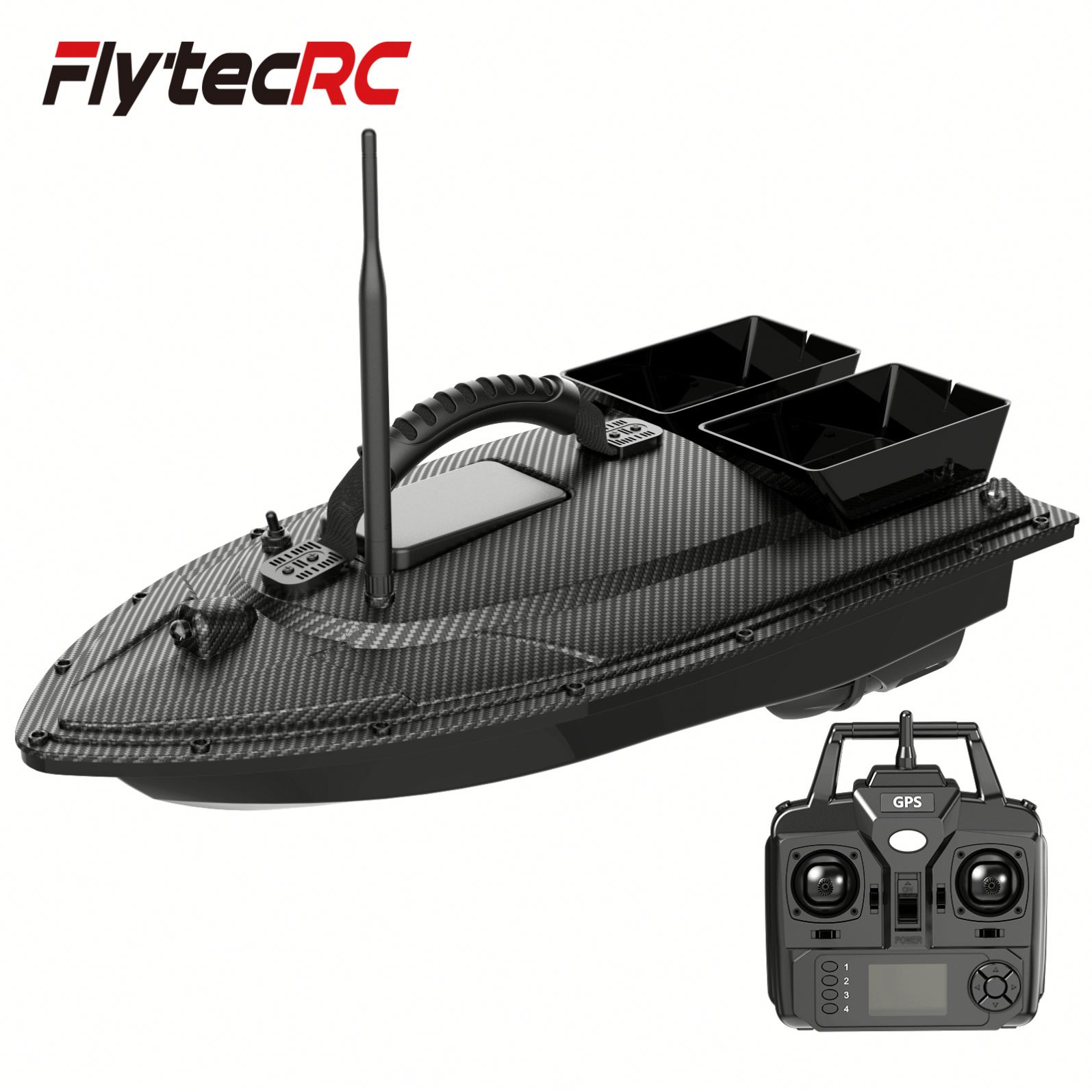 Fishing Boat Gps - V070 40-Punkte-GPS-Angelköderboot mit Nachtlicht, 500M Fernbedienung,